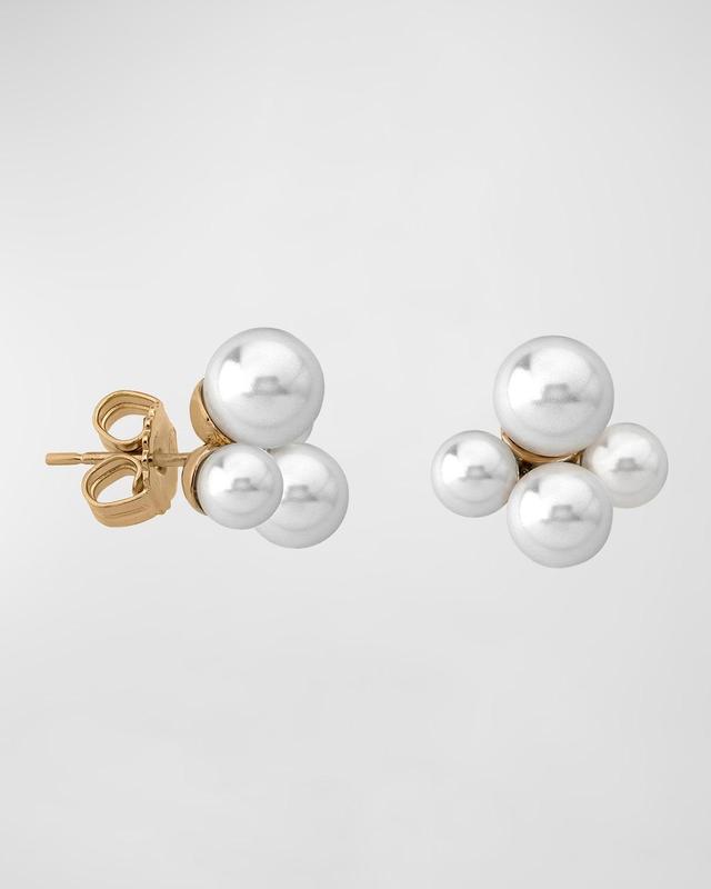 Womens Arpegio 18K Gold-Plated & 6MM Faux Pearl Stud Earrings Product Image