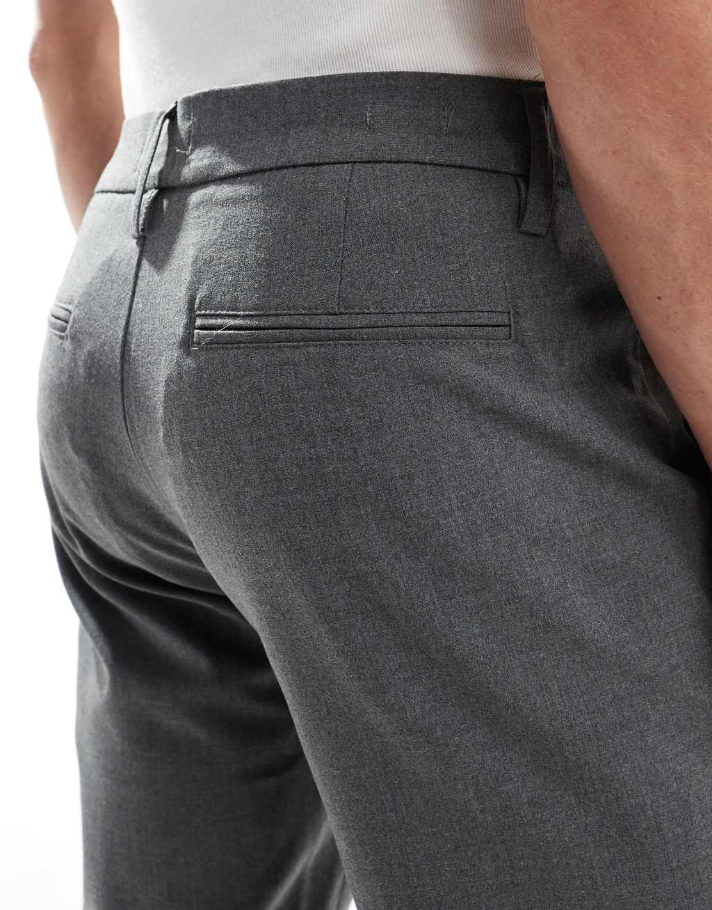 ONLY & SONS loose fit tailored pants in gray Product Image