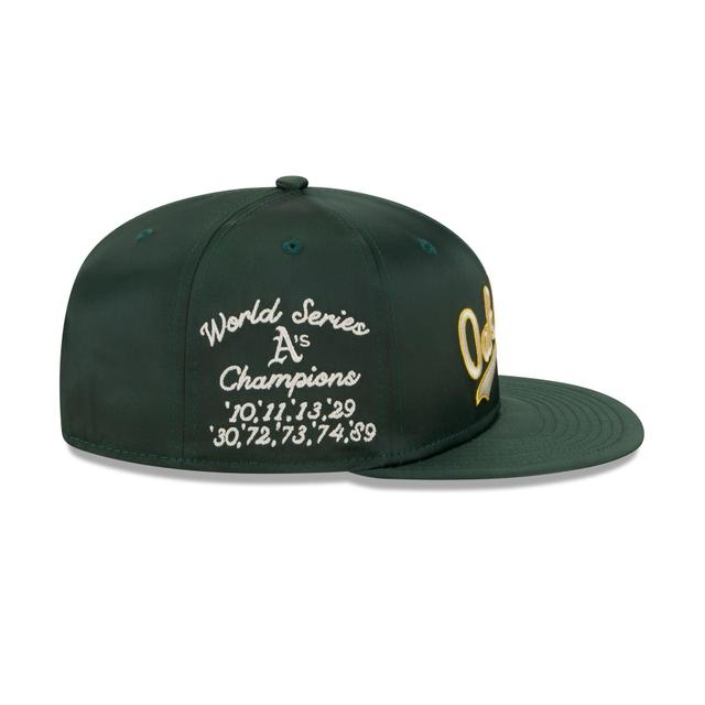 Oakland Athletics Satin Script 9FIFTY Snapback Hat Male Product Image