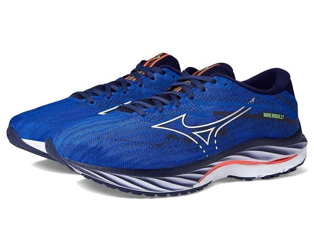 Mizuno Wave Rider 27 (Surf the Web/White) Men's Shoes Product Image