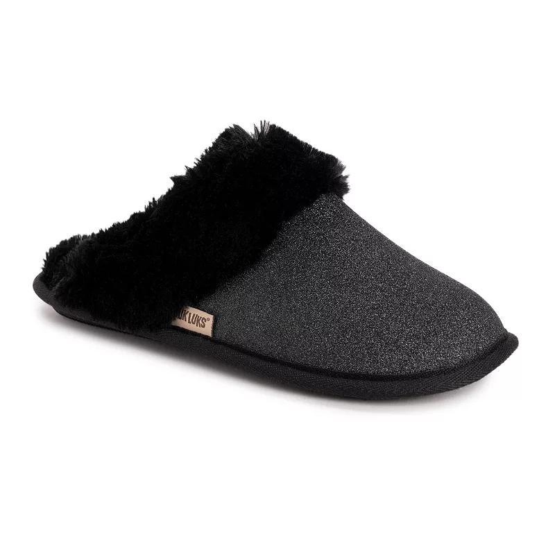 MUK LUKS Womens Angled Sparkle Scuff Slippers Product Image