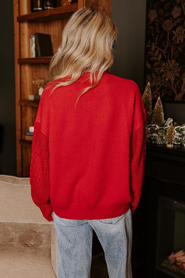 Wrapped Around Your Finger Sweater In Red Product Image