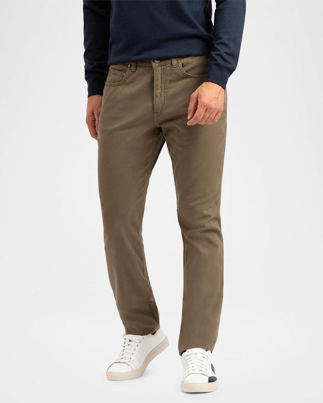 Men's Washed Cotton 5-Pocket Pants Product Image