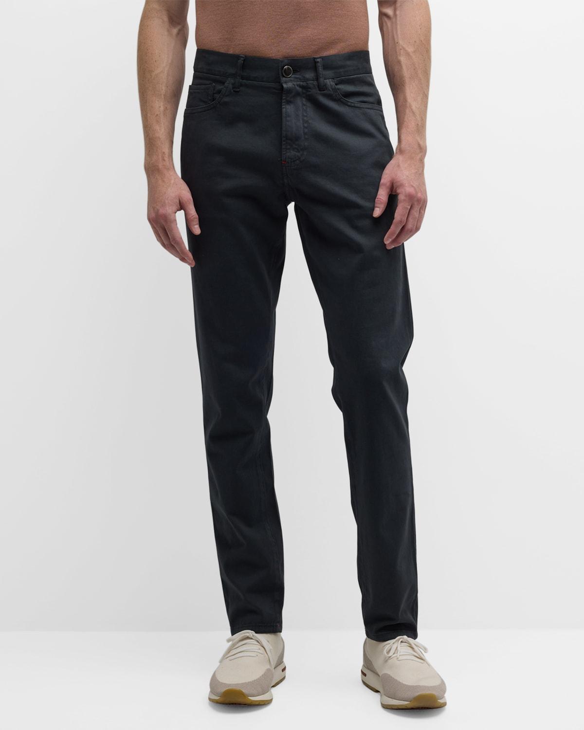 Mens Cashmere-Cotton Slim 5-Pocket Pants Product Image