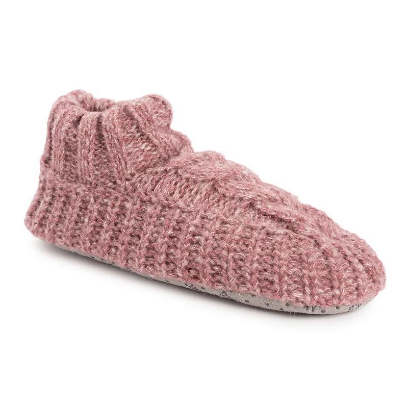 MUK LUKS Sweater Cuff Womens Ankle Boot Slippers Product Image