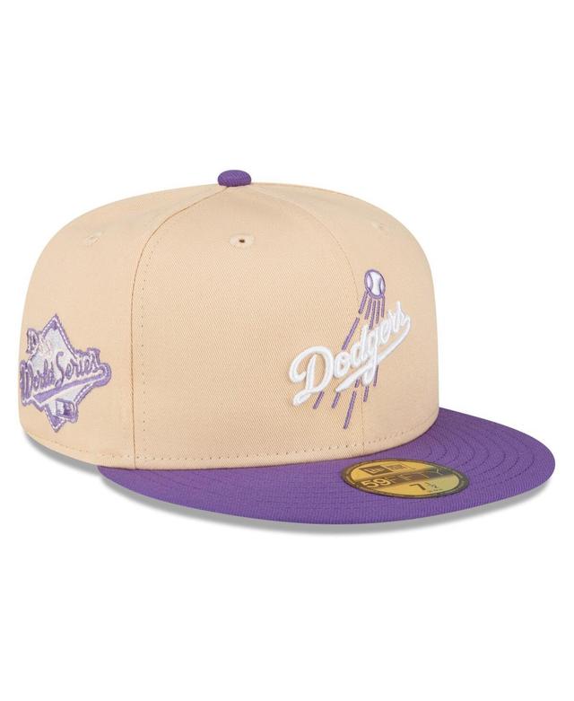 Mens New Era Peach Los Angeles Dodgers 1988 World Series Side Patch 59FIFTY Fitted Hat - Peach Product Image