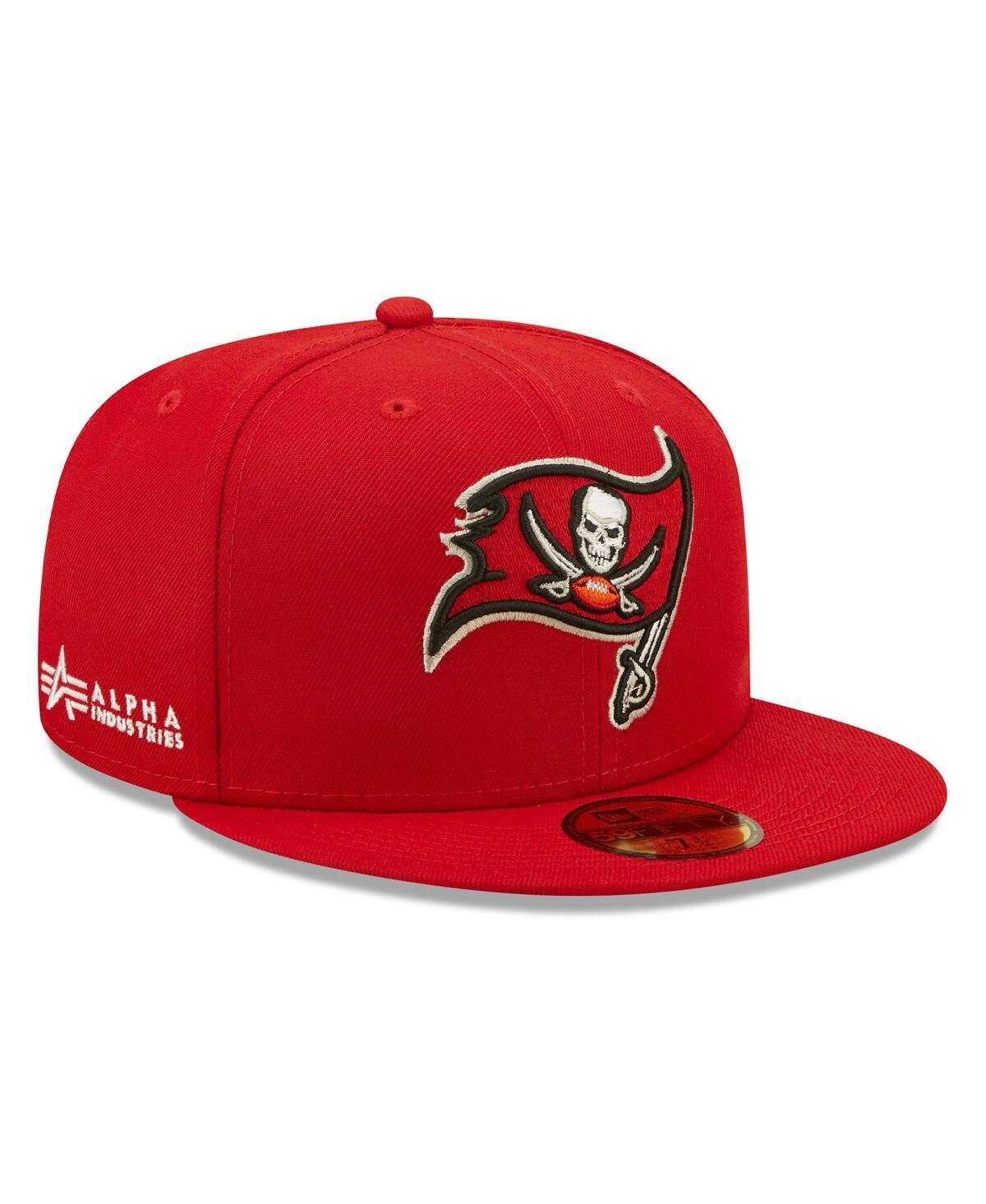 Mens New Era x Alpha Industries Scarlet Tampa Bay Buccaneers Alpha 59FIFTY Fitted Hat Product Image