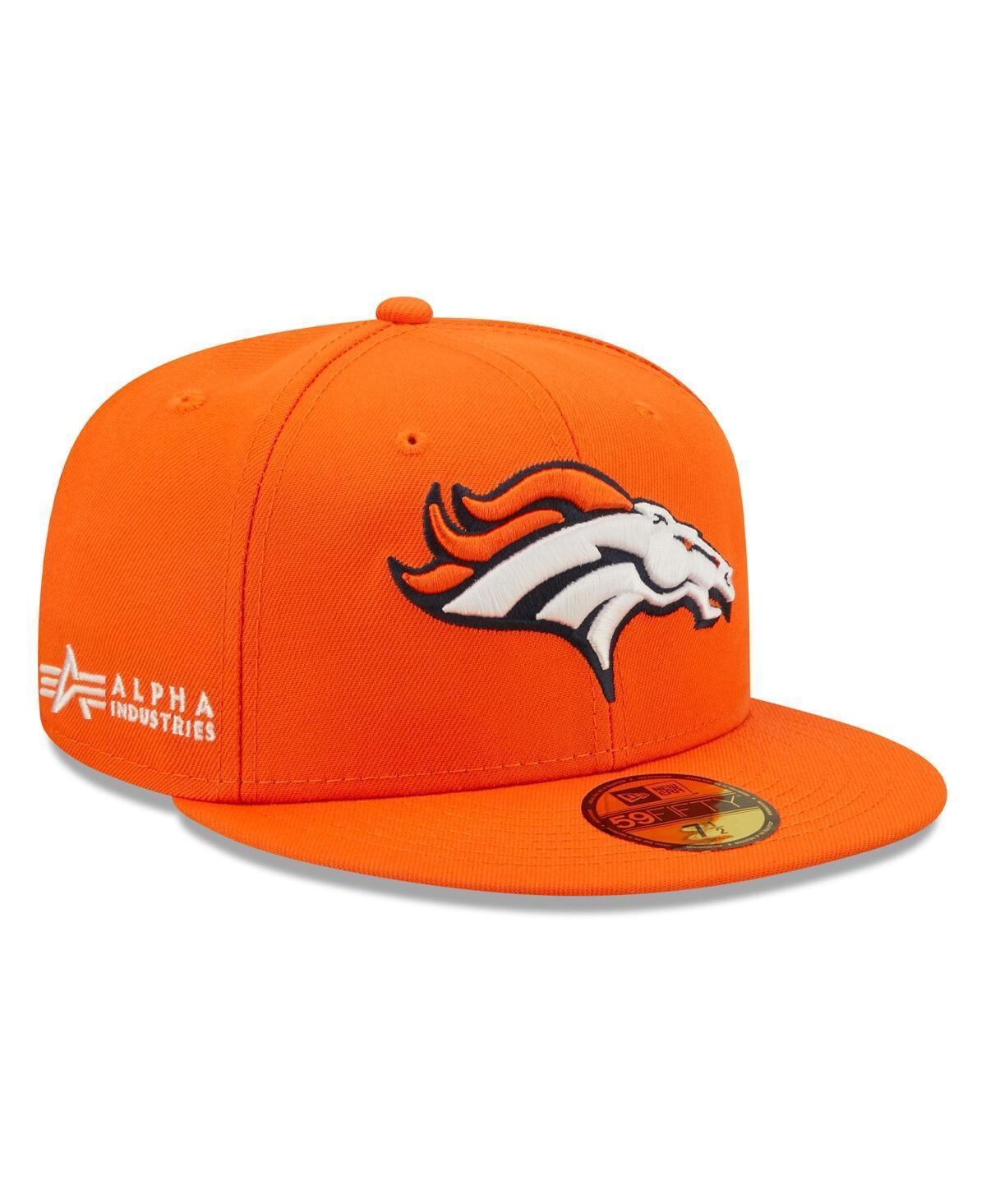 Mens New Era x Alpha Industries Orange Denver Broncos Alpha 59FIFTY Fitted Hat Product Image