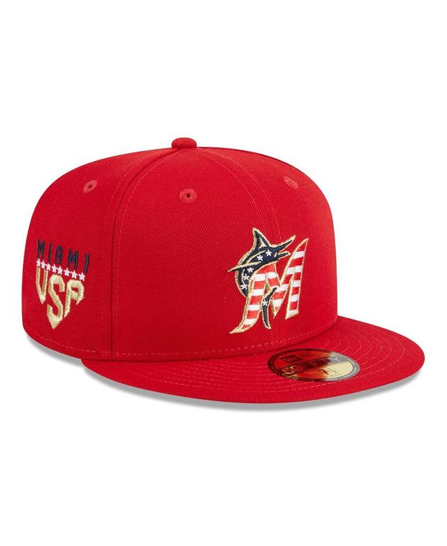 Mens New Era Miami Marlins 2023 Fourth of July 59FIFTY Fitted Hat Product Image