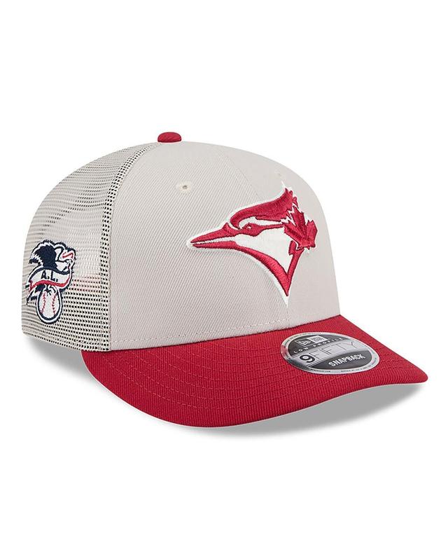 New Era Mens Red Toronto Blue Jays 2024 Fourth of July Trucker Low Profile 9FIFTY Snapback Hat Product Image