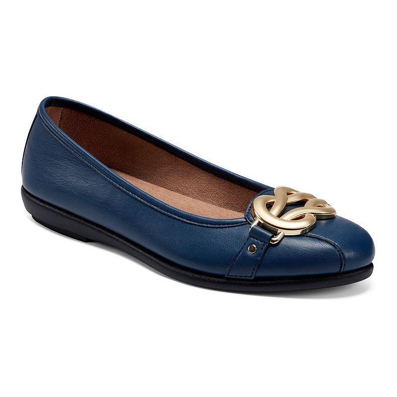 Aerosoles Big Bet Womens Flats Blue Pu Product Image