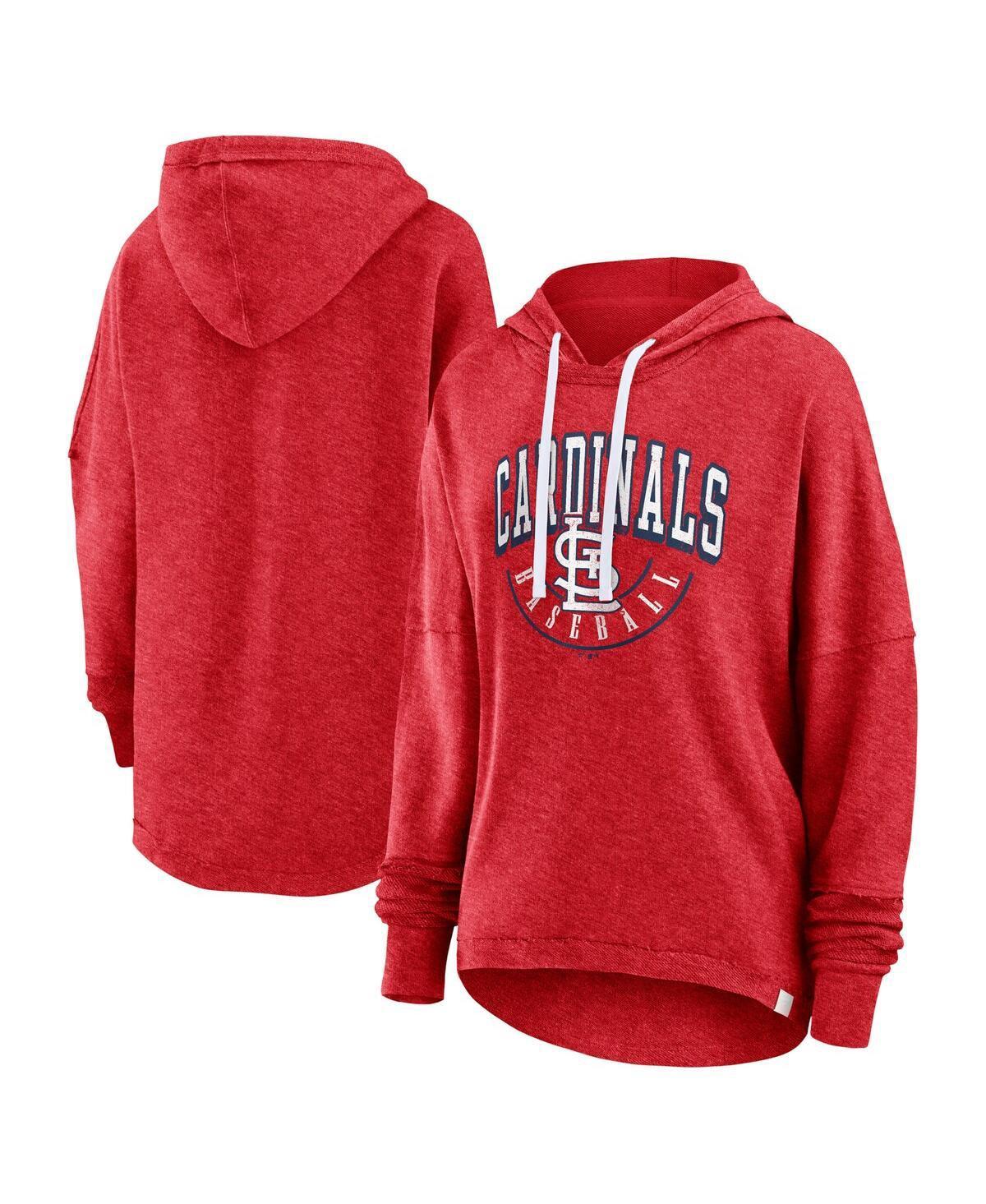 Womens Fanatics Branded Heather St. Louis Cardinals Luxe Pullover Hoodie Product Image