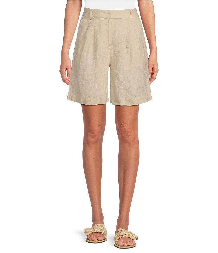 Le' AL.X Coordinating Linen High Rise Trouser Camp Shorts Product Image