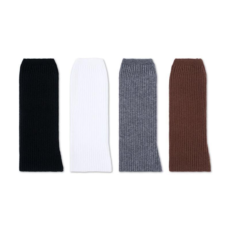 Slit Knitted Leg Warmers Product Image