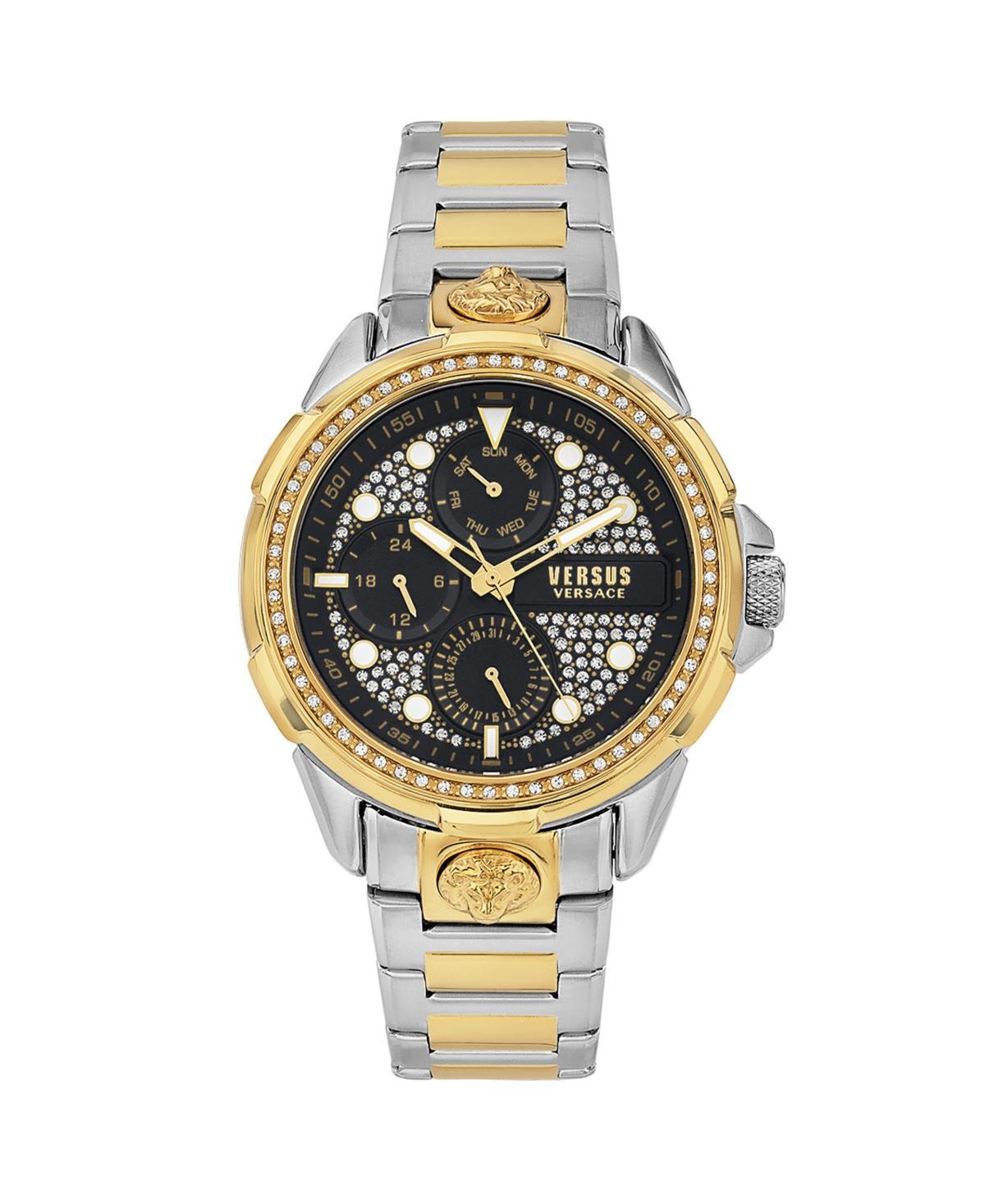 Versus Versace Mens 6E Arrondissement Multifunction Two-Tone Stainless Steel Watch 46mm - Two-Tone Product Image