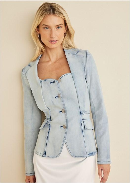 Sweetheart Denim Blazer Product Image