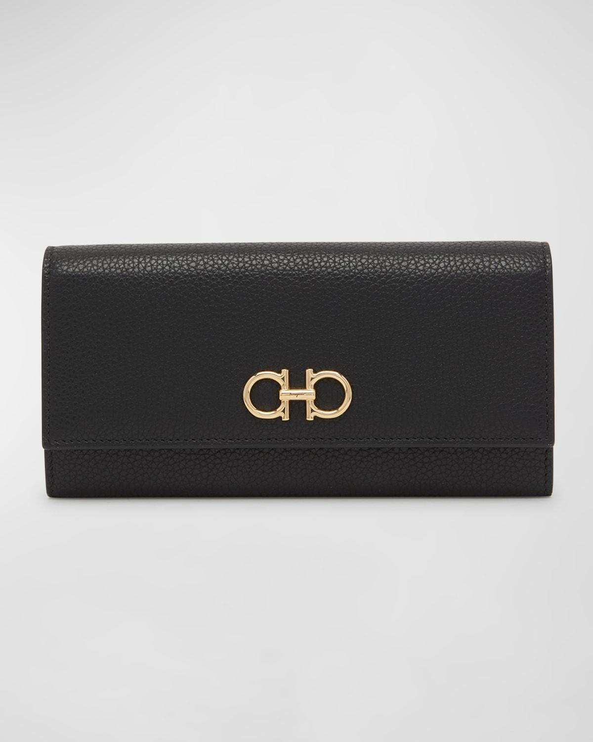 Gancino Flap Leather Wallet with Chain Strap Product Image