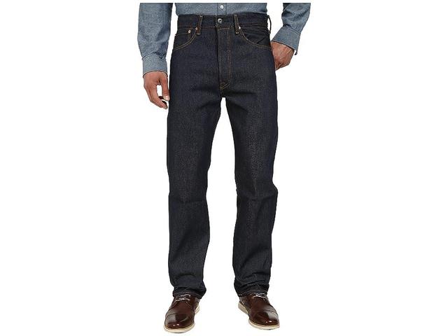 Mens Levis 501 Original Shrink-To-Fit Jeans Rigid Blue Product Image