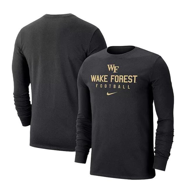 Mens Nike  Black Wake Forest Demon Deacons Changeover Long Sleeve T-Shirt Product Image