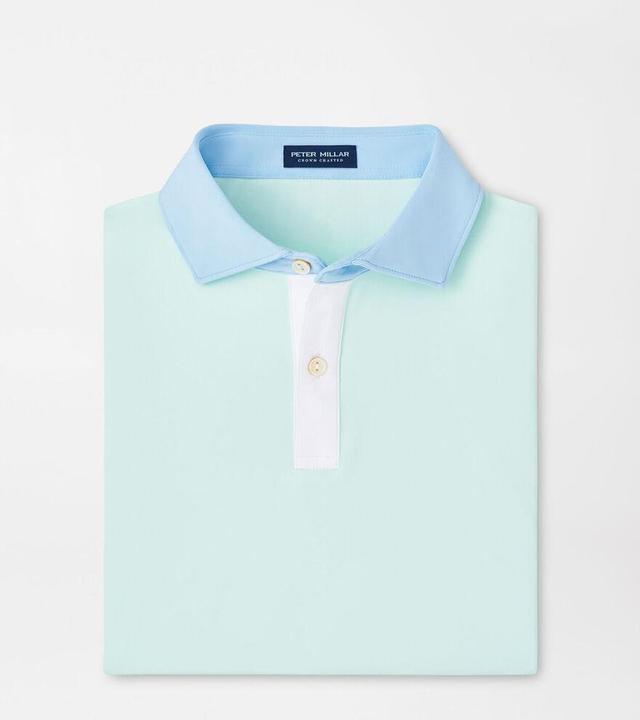 Peter Millar Mens Cadence Performance Jersey Polo | Color: Capri Breeze | Size: XL Product Image