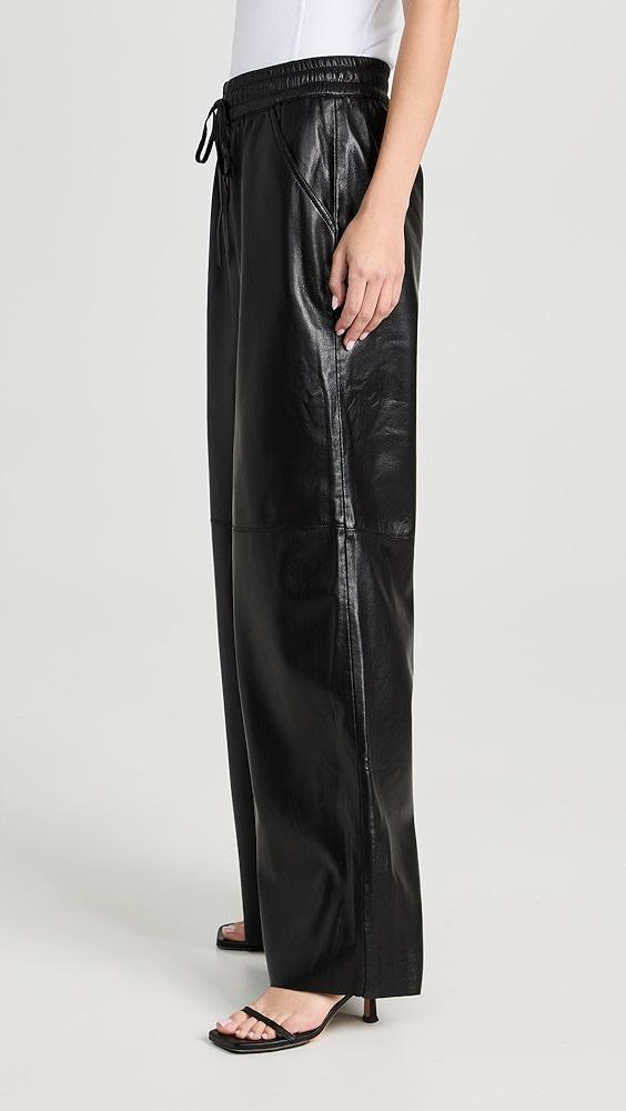 Good American Leather Wide Leg Pants | Shopbop Product Image