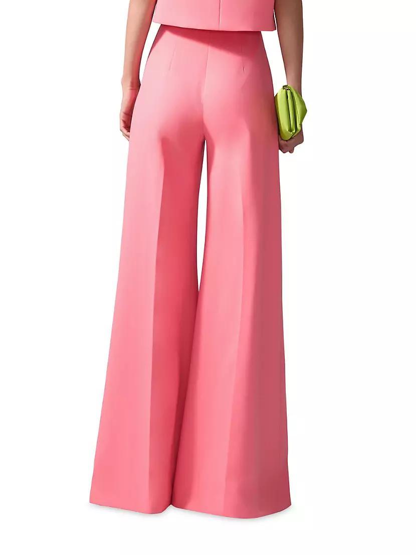 Stretch Wool High-Rise Wide-Leg Pants Product Image