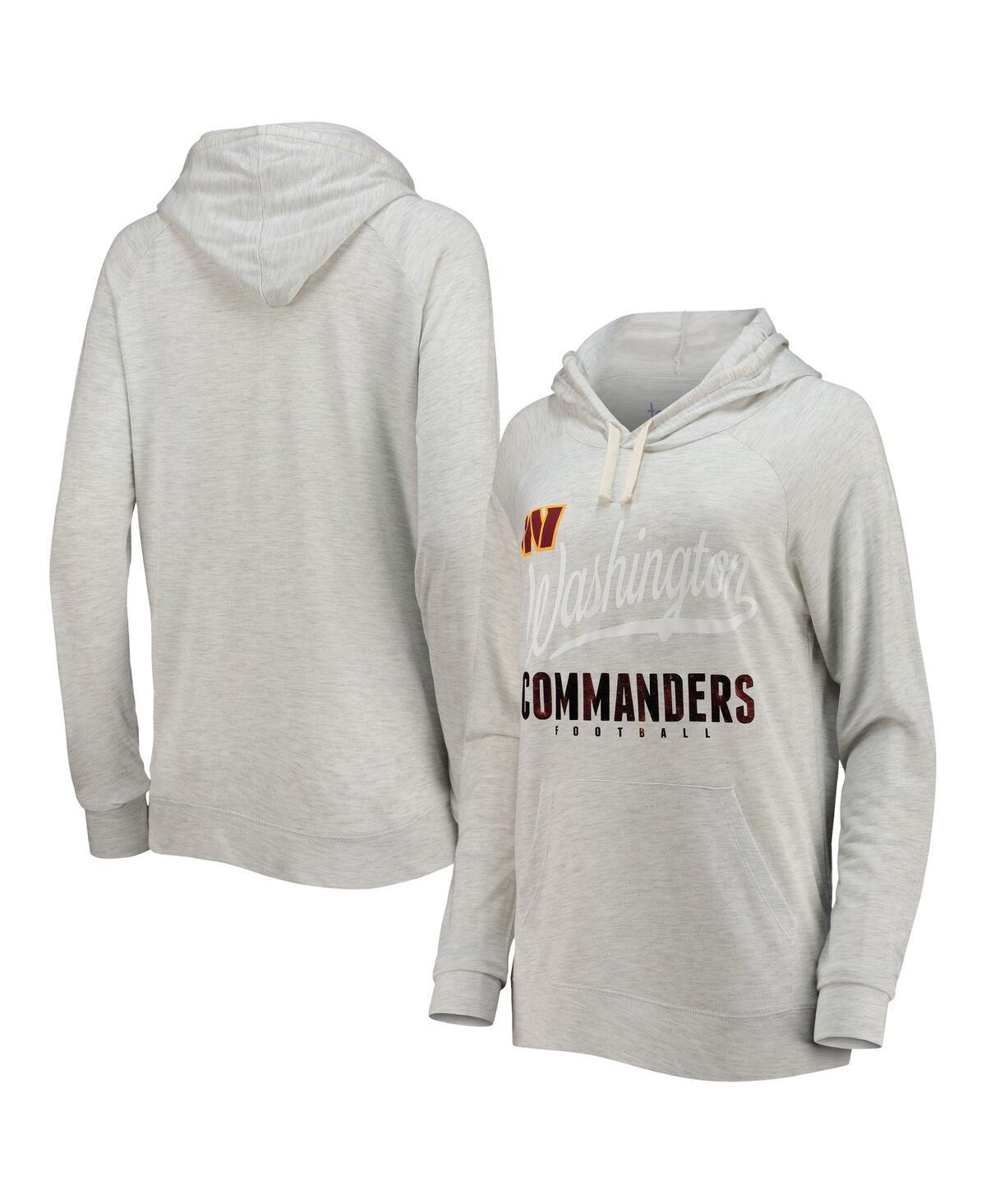 Womens Touch Oatmeal Washington Commanders Pre-Game Raglan Pullover Hoodie Product Image