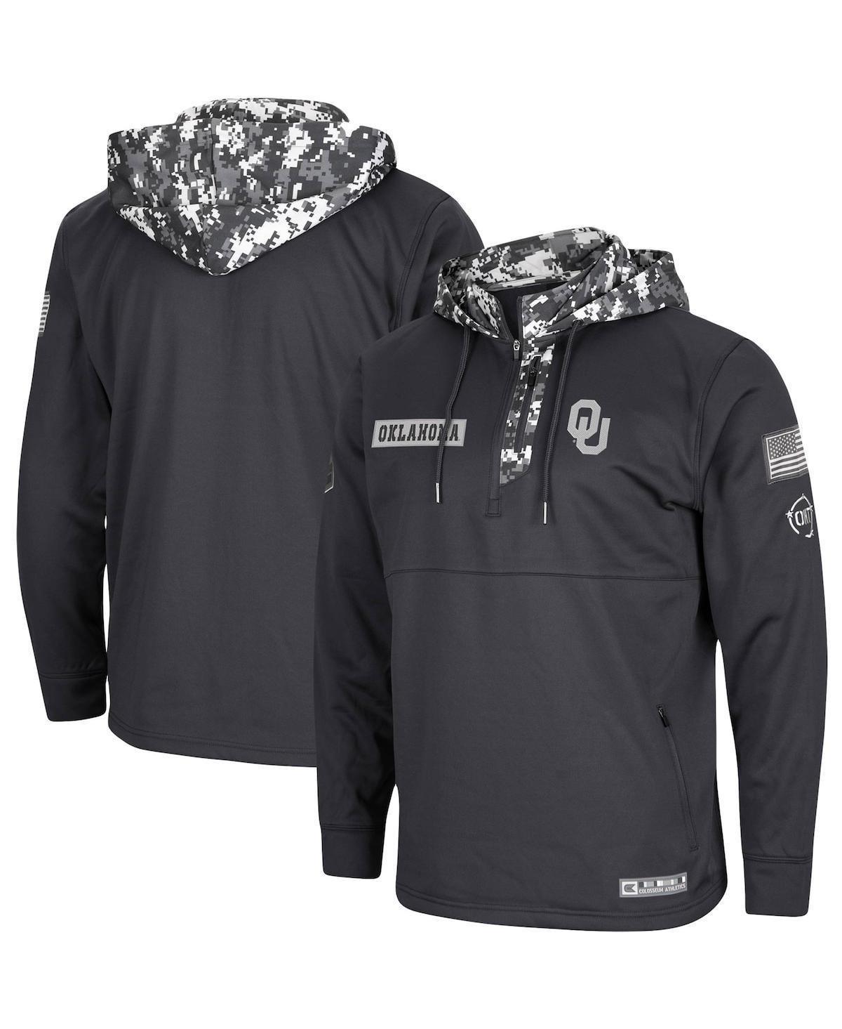 Mens Colosseum Charcoal Michigan State Spartans OHT Military Appreciation Digi Camo Quarter-Zip Hoodie MSU CHARCO Product Image