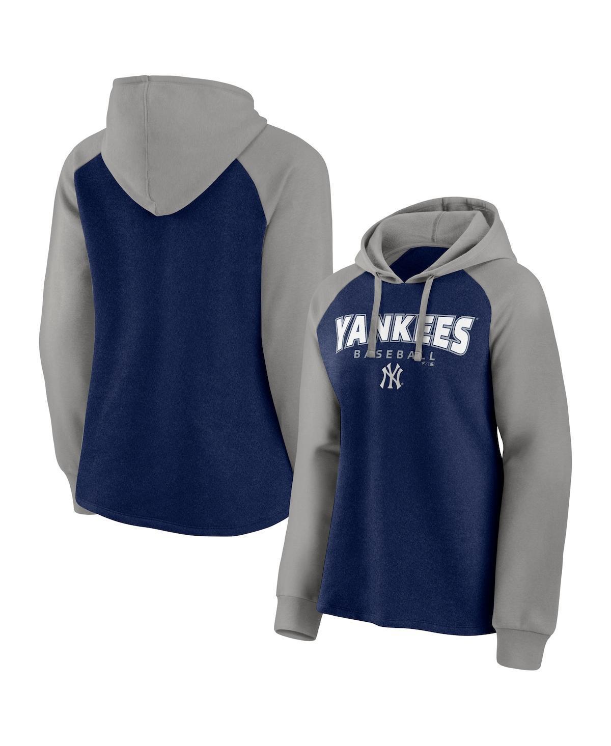 Womens Fanatics Navy New York Yankees Recharged Raglan Pullover Hoodie - Navy Product Image