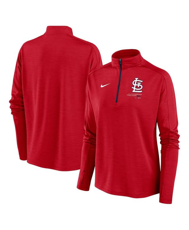 Womens Nike Red St. Louis Cardinals Pacer Quarter-Zip Top Product Image