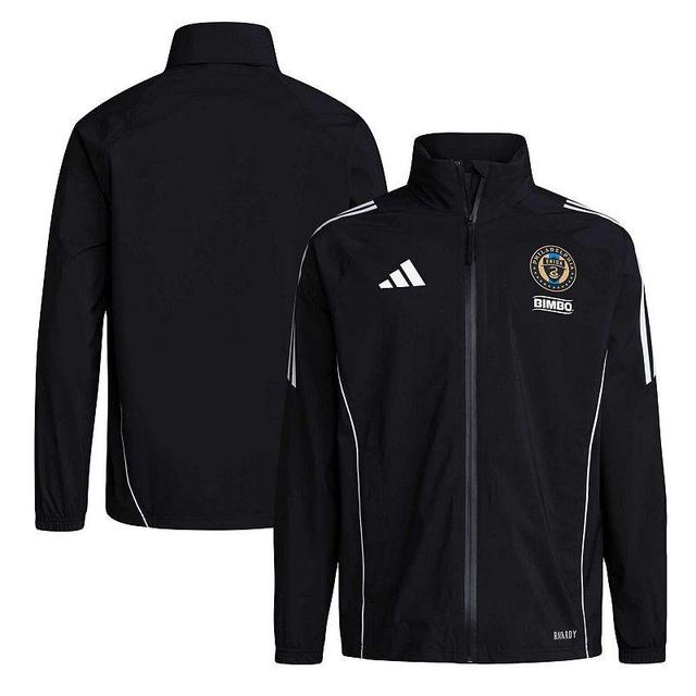 Mens adidas Black Philadelphia Union Tiro 24 Full-Zip Hoodie Rain Jacket Product Image