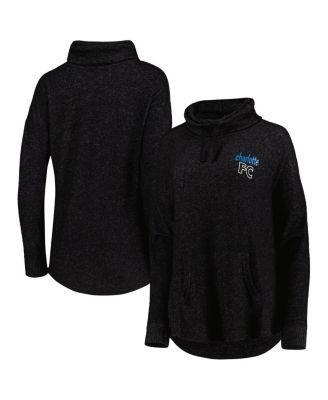 Womens Heathered Black Charlotte Fc Cuddle Tri-Blend Pullover Sweatshirt Product Image