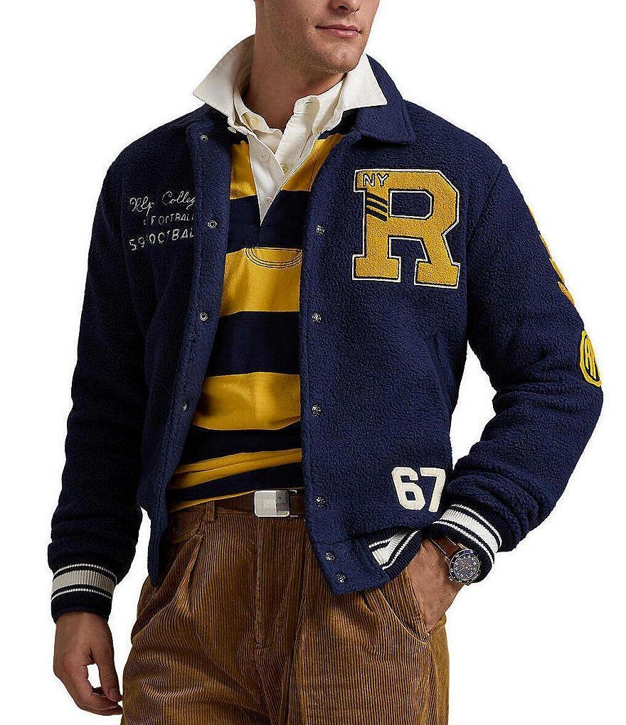 Polo Ralph Lauren Fleece Letterman Jacket Product Image