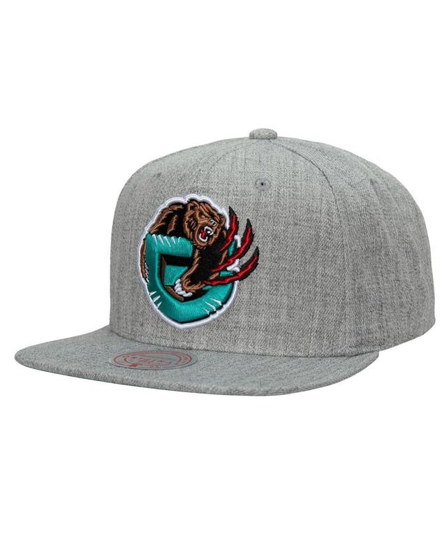 Mens Mitchell & Ness Heather Gray Vancouver Grizzlies Hardwood Classics 2.0 Snapback Hat Product Image