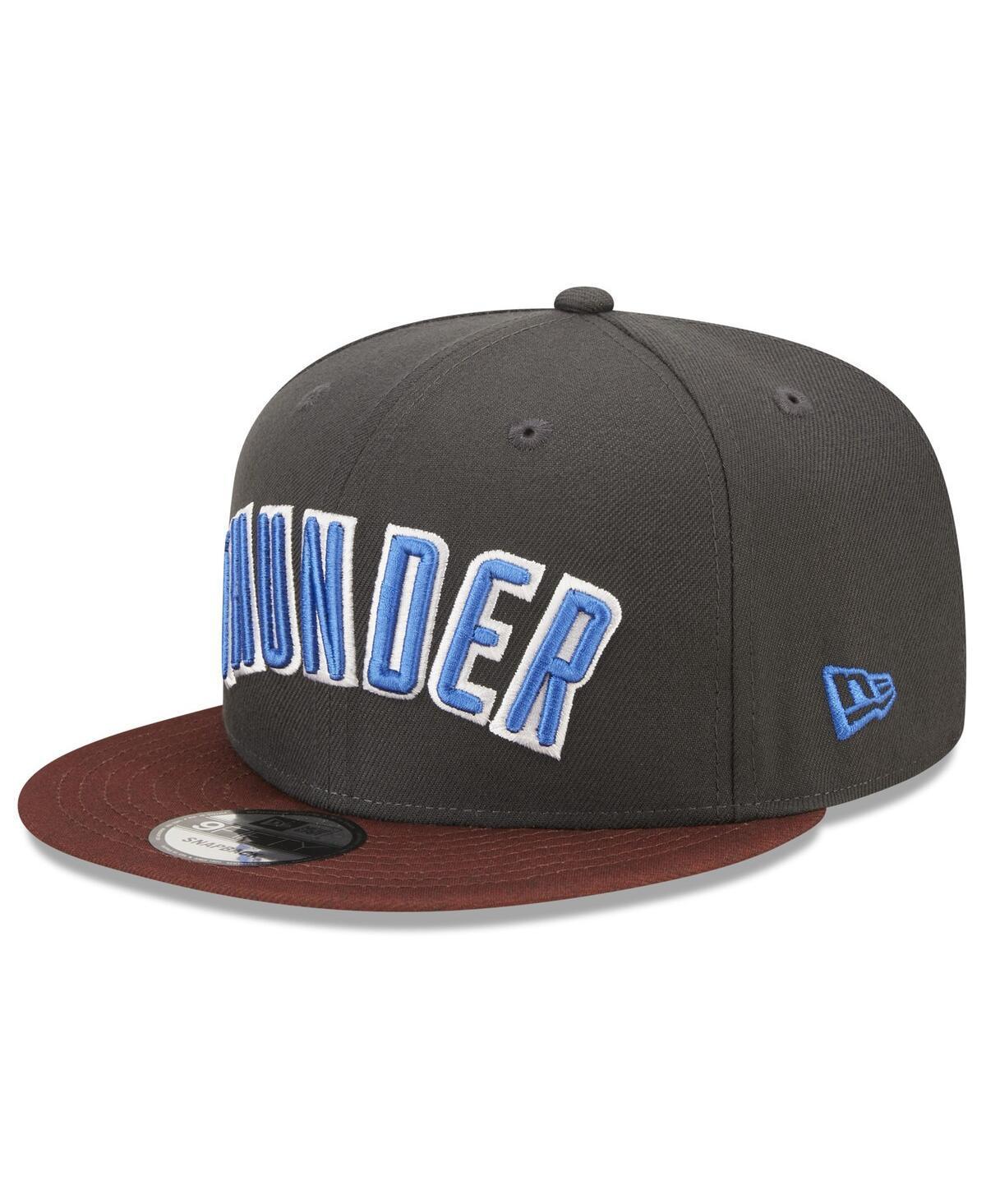 Mens New Era Oklahoma City Thunder 2022/23 City Edition Official 9FIFTY Snapback Adjustable Hat, Blue Product Image