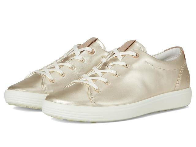 ECCO Soft 7 Floral Sneaker (Pure Gold Floral Trim) Women's Shoes Product Image