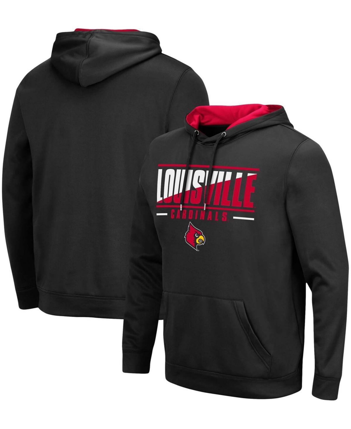 Mens Black Louisville Cardinals Slash Stack 2.0 Pullover Hoodie Product Image