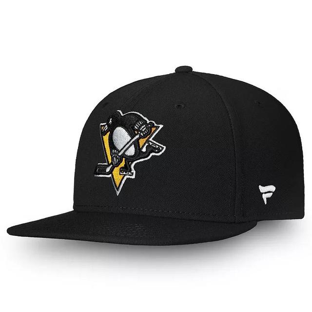 Mens Fanatics Branded Pittsburgh Penguins Core Primary Logo Snapback Adjustable Hat Product Image