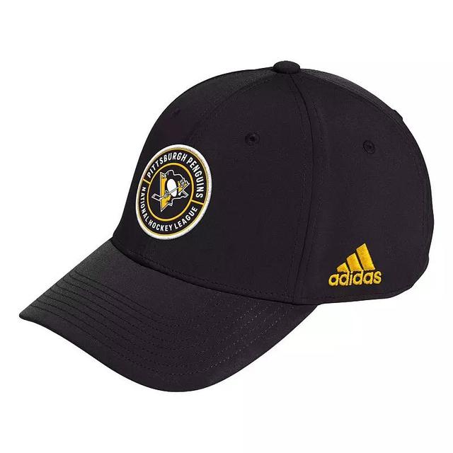 Mens adidas Pittsburgh Penguins Circle Logo Flex Hat Product Image