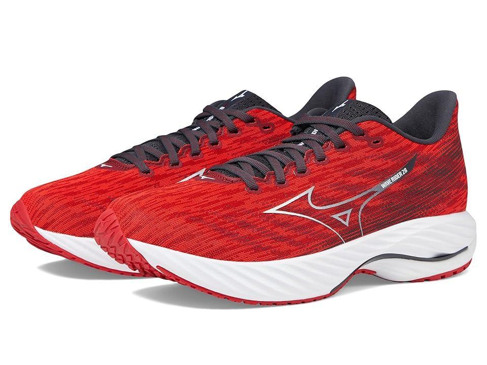 Mizuno Wave Rider 28 Mens (High Risk /White) Men's Running Shoes Product Image