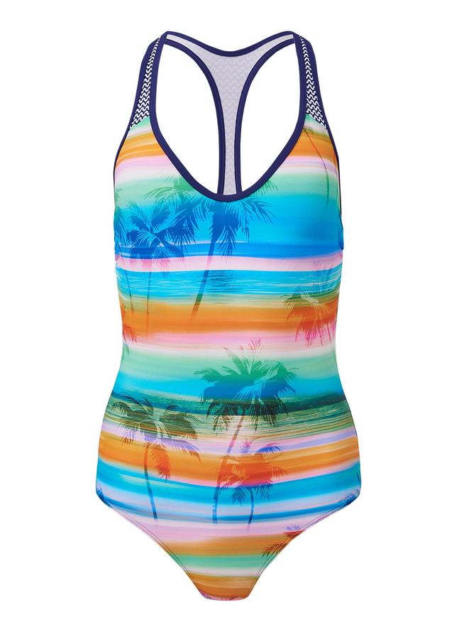 Surf Racerback One-Piece - Digital Sunset Product Image