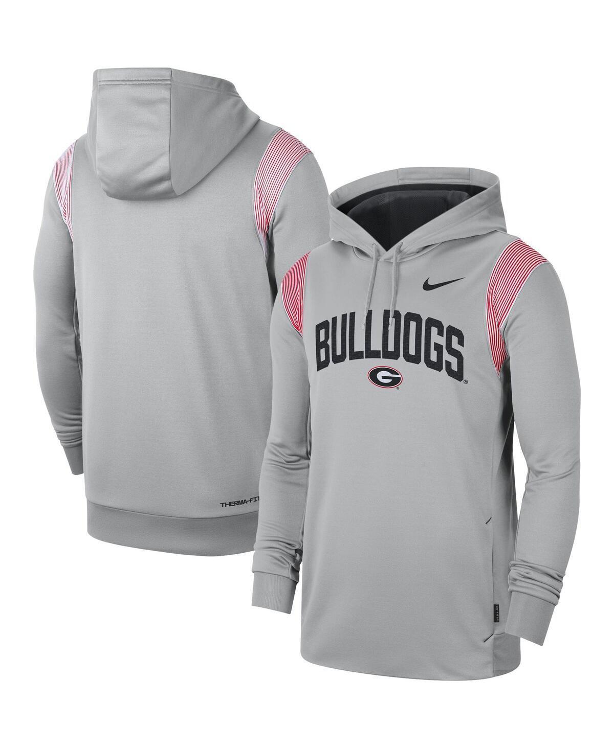 Mens Nike Gray Georgia Bulldogs 2022 Game Day Sideline Performance Pullover Hoodie Grey Product Image