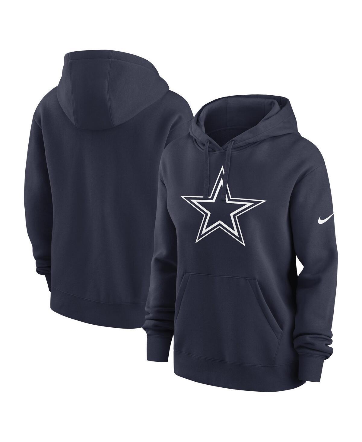 Womens Nike Navy Dallas Cowboys Team Logo Club Fleece Pullover Hoodie Product Image