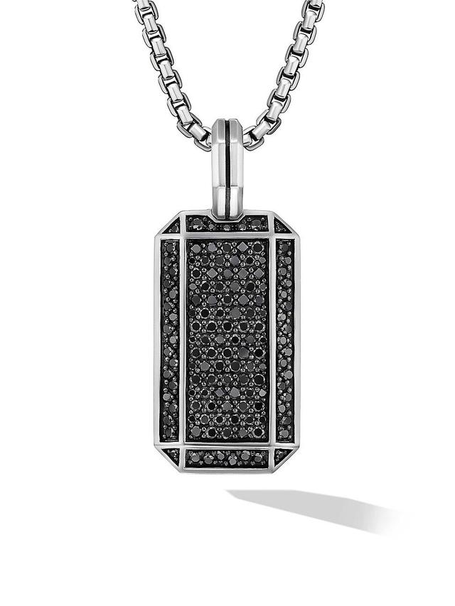 Mens Deco Tag in Sterling Silver Product Image