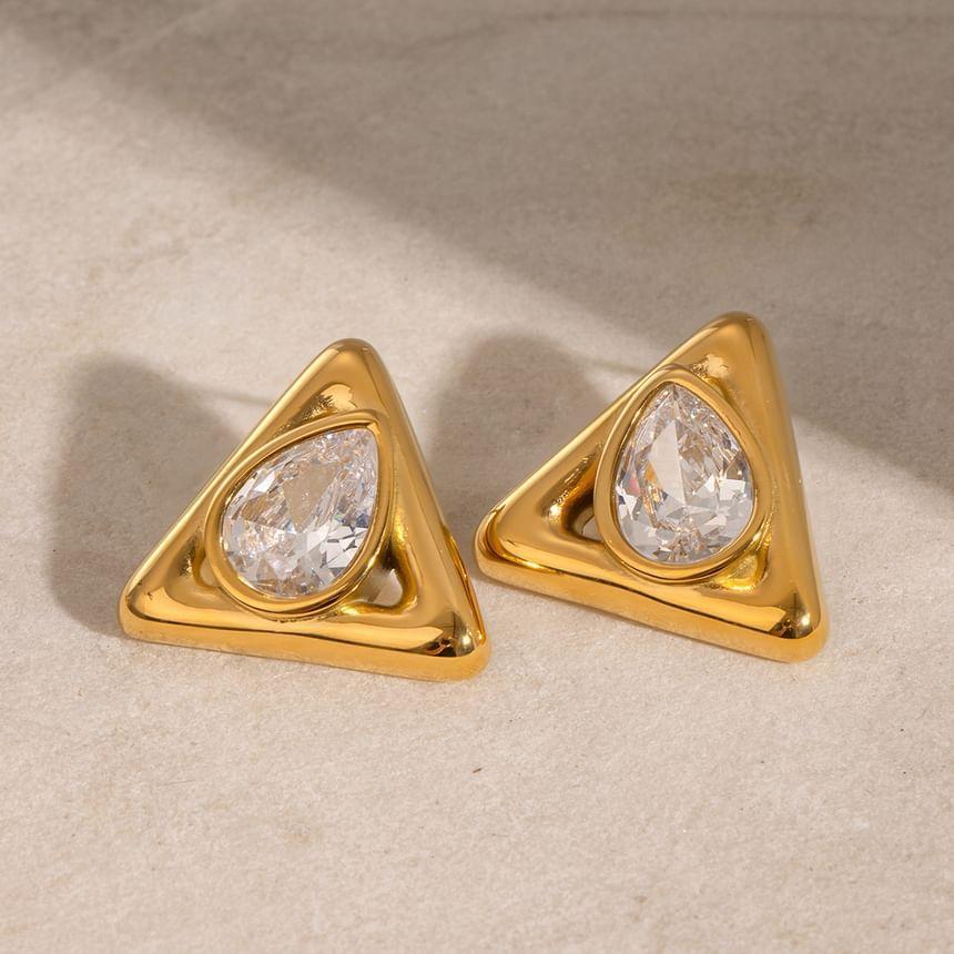 Teardrop Geometry Stud Earring Product Image