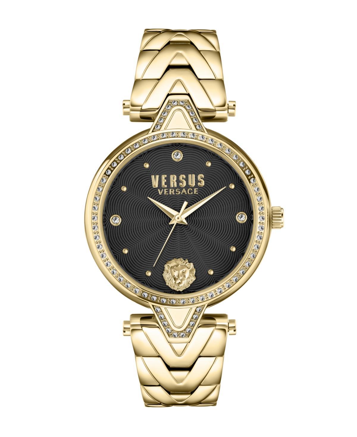 Versace Versus By Versace Womens V Versus Crystal Analog Gold Tone Stainless Steel Bracelet Watch Product Image