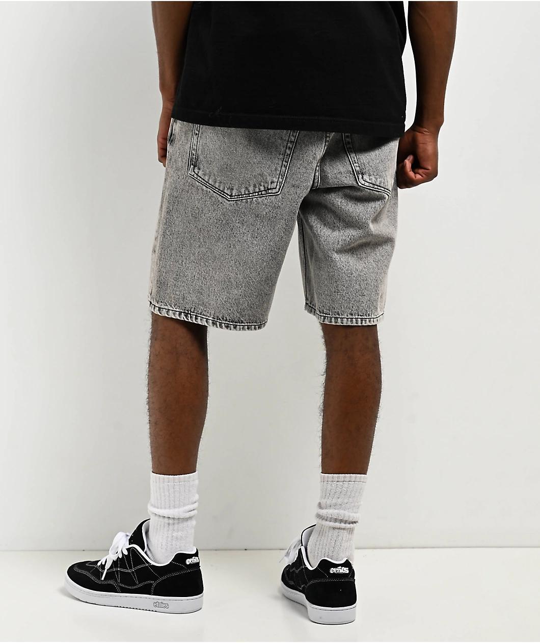 Empyre Scramble Grey Denim Skate Shorts Product Image