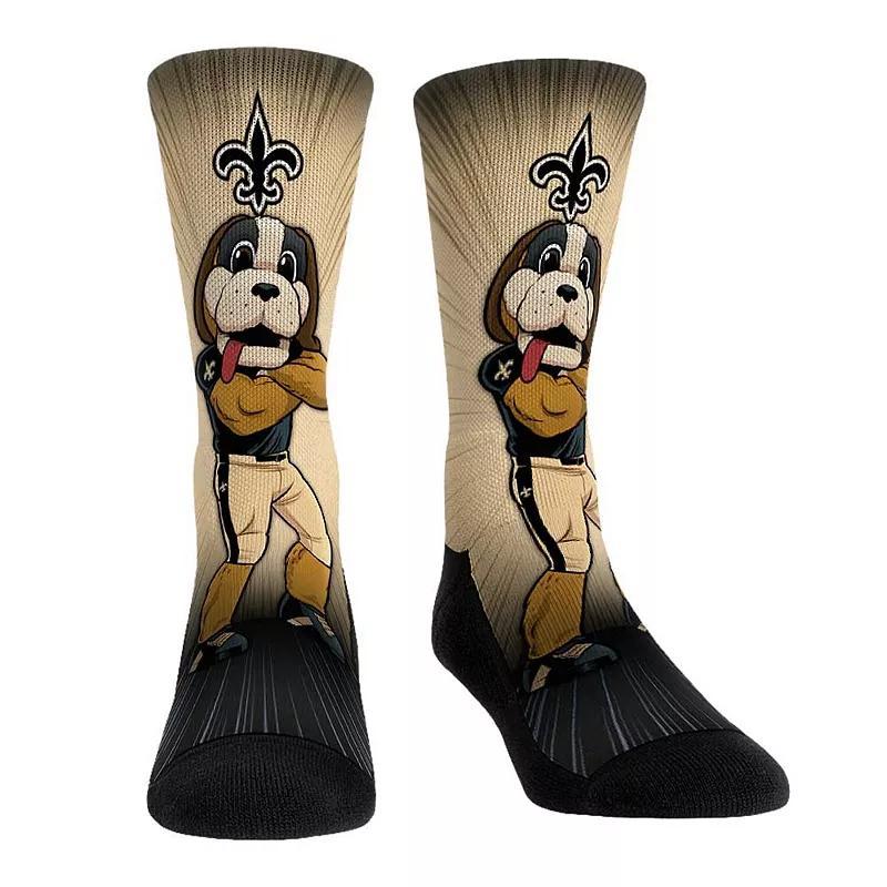 Rock Em Socks New Orleans Saints Mascot Pump Up Crew Socks, Mens Product Image