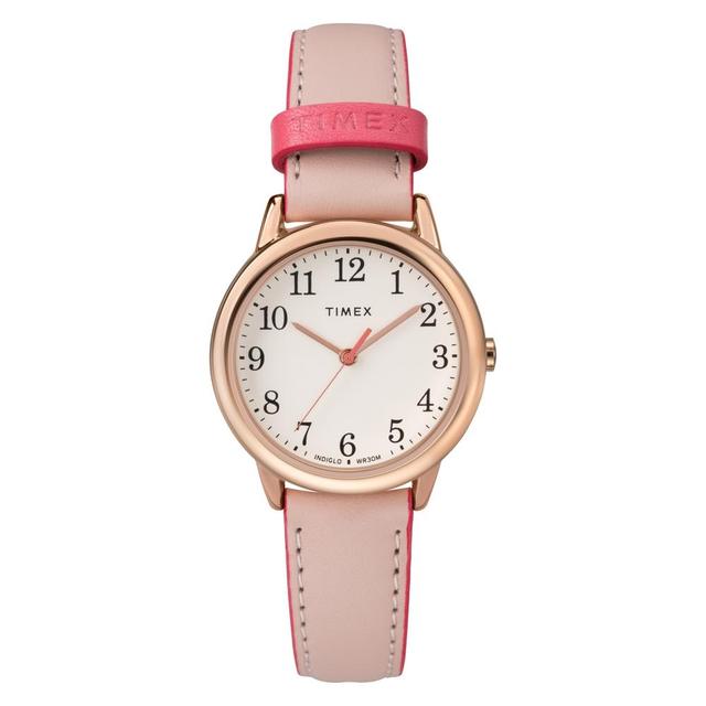 Timex Womens Easy Reader Leather Watch - TW2R62800JT Pink Product Image