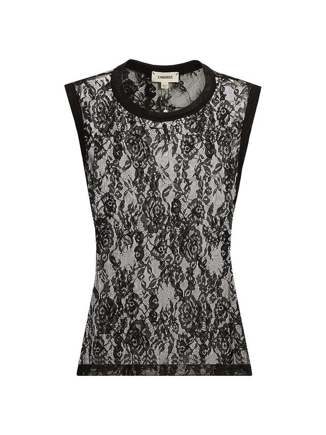 Womens Brax Lace Sheer Tank Top Product Image